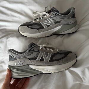 New Balance 990 V6 Gray and White Athletic Shoes